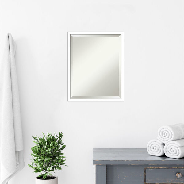 Svelte White 17W X 21H-Inch Bathroom Vanity Wall Mirror, image 6