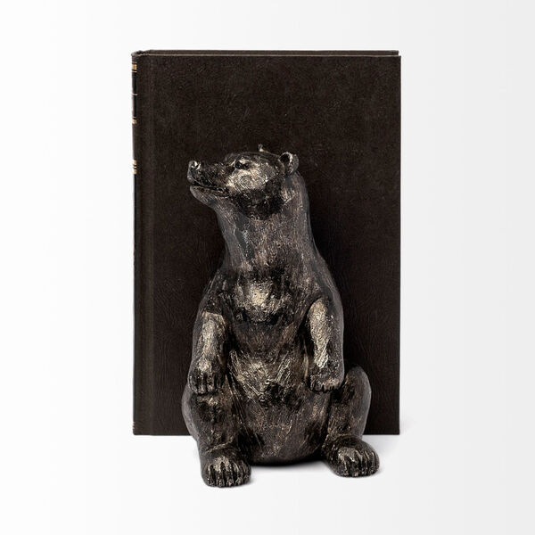 Sleuth Chrome Grizzy Bear Bookend, image 6