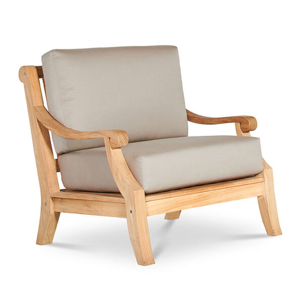 Sonoma Antique Beige Teak Deep Seating Outdoor Club Chair, image 1