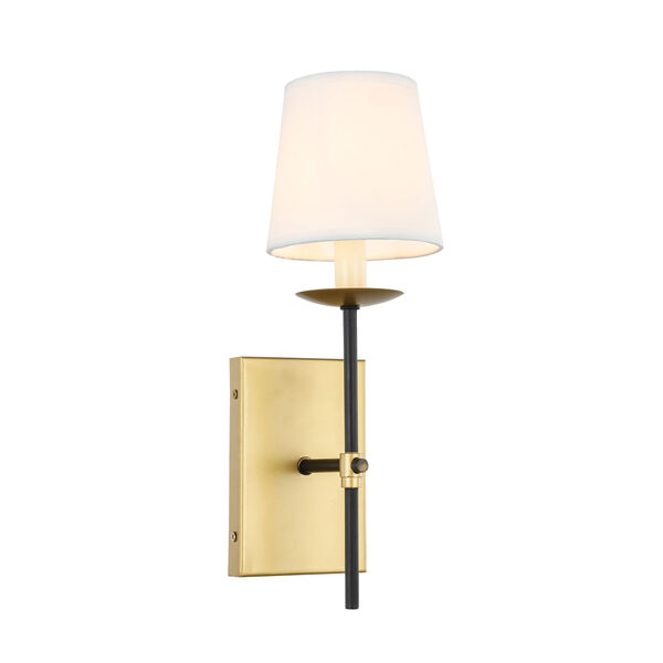 Eclipse Brass and Black Five-Inch One-Light Wall Sconce, image 4