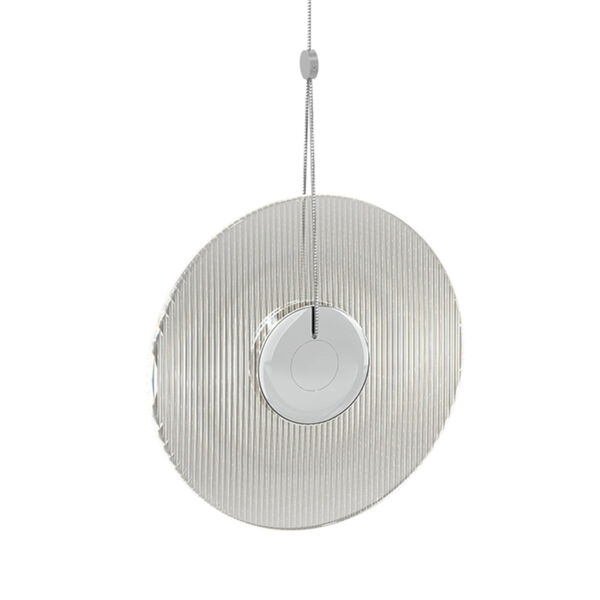 Meclisse Polished Chrome LED Pendant with Clear Glass, image 1