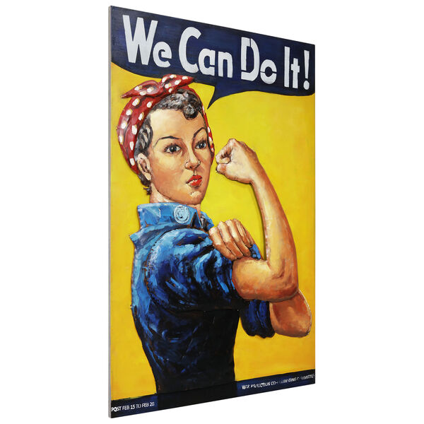 We Can Do It Mixed Media Hand Painted Dimensional Wall Art, image 3
