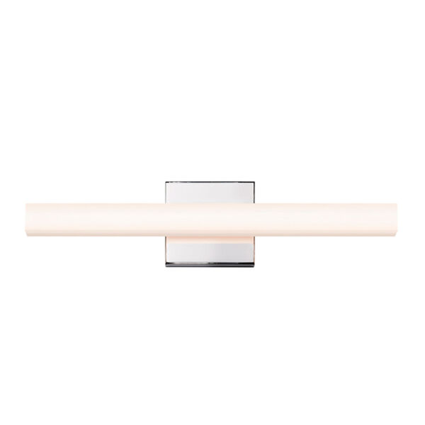 SQ-bar Polished Chrome LED 18-Inch Bath Fixture Strip, image 1