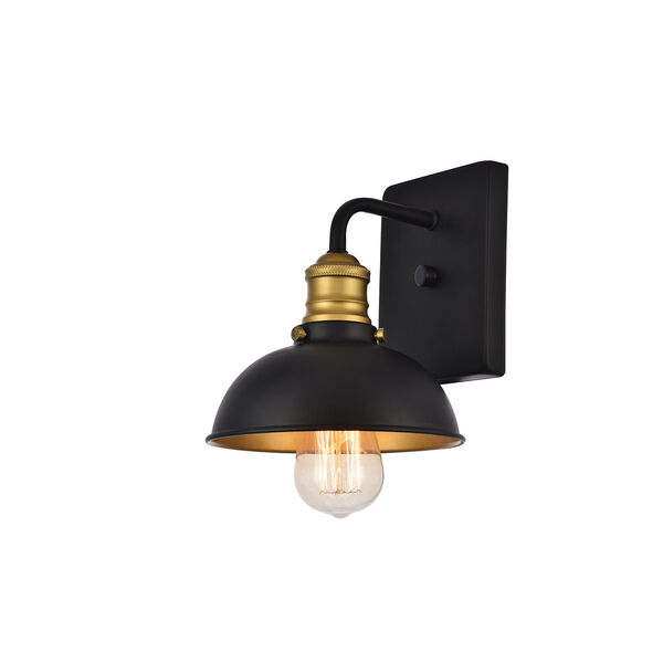 Anders Black and Brass One-Light Wall Sconce, image 3