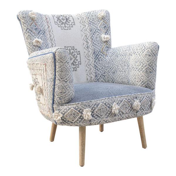 Goa Blue and Natural Accent Chair, image 1