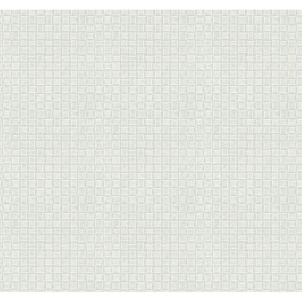 Tropics Light Gray Paradise Island Weave Pre Pasted Wallpaper - SAMPLE SWATCH ONLY, image 2