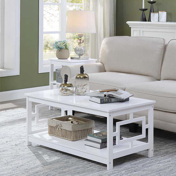 Town Square White 22-Inch Square Coffee Table, image 1