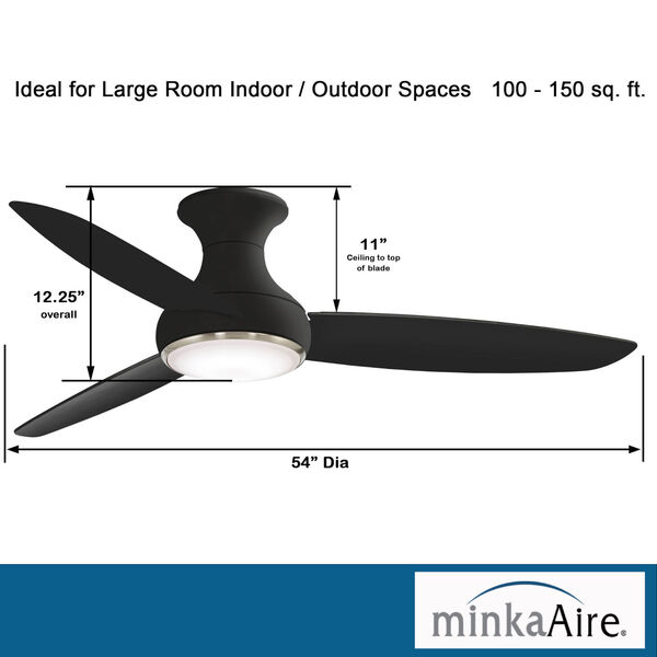 Concept III Coal 54-Inch LED Smart Ceiling Fan, image 3