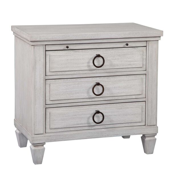 Salter Path Oyster White Wire Brushed Three Drawer Nightstand, image 1