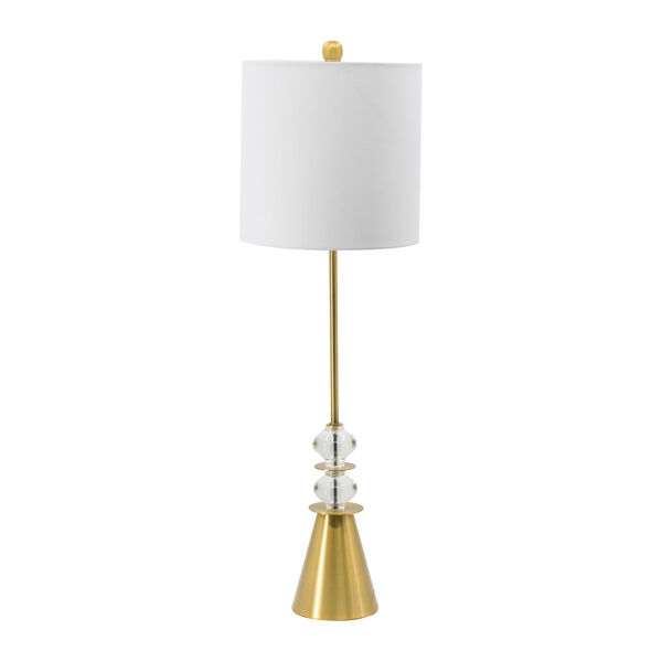 Gold and Clear One-Light Buffet Lamp, image 1
