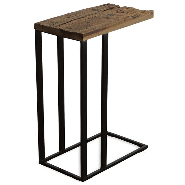 Union Black Brown Reclaimed Wood Accent Table, image 5