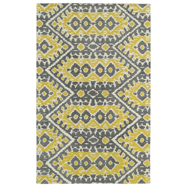 Global Inspirations Yellow Hand-Tufted 9Ft. x 12Ft. Rectangle Rug, image 1
