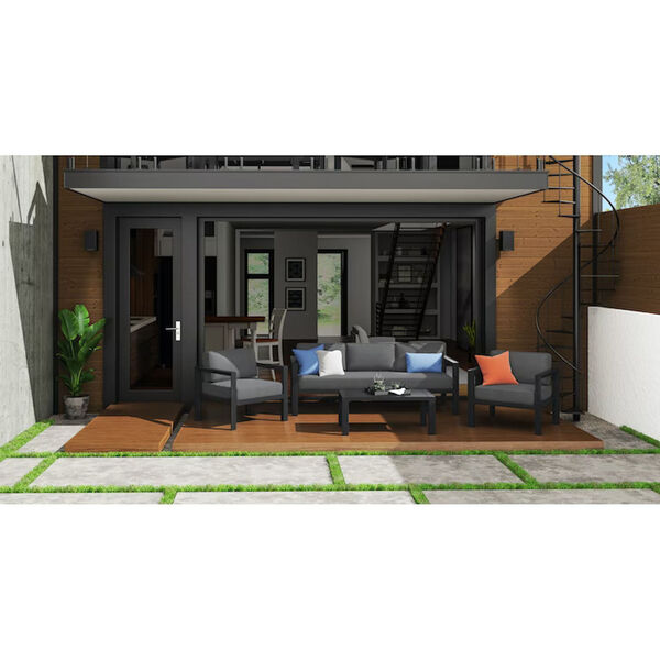 Grayton Gray Outdoor Sofa Set, 4-Piece, image 2