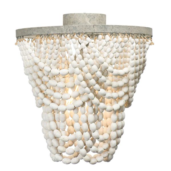 White One-Light 15-Inch Chandelier, image 4