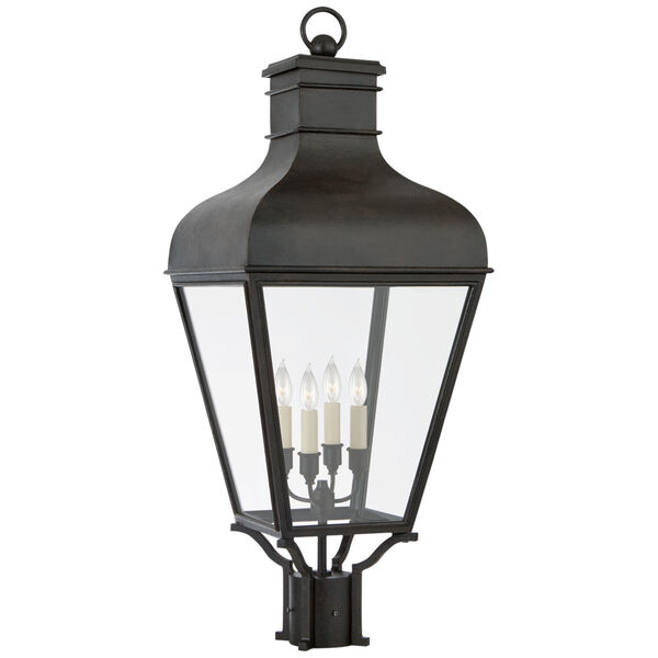 Fremont Post Light in French Rust with Clear Glass by Chapman  and  Myers, image 1