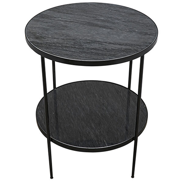 Rivoli Metal with Marble Side Table, image 6