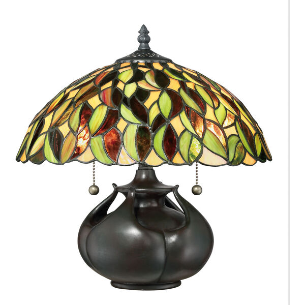 Tiffany Valiant Bronze 15-Inch Two-Light Table Lamp, image 3