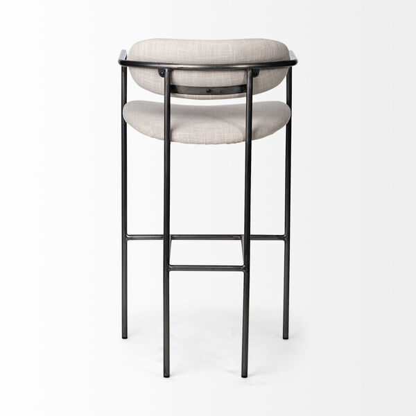 Parker Black and Cream Bar Height Stool, image 4