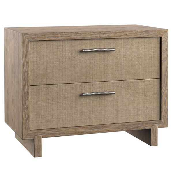 Casa Paros Light Playa Nightstand with Woven Drawer Fronts, image 2