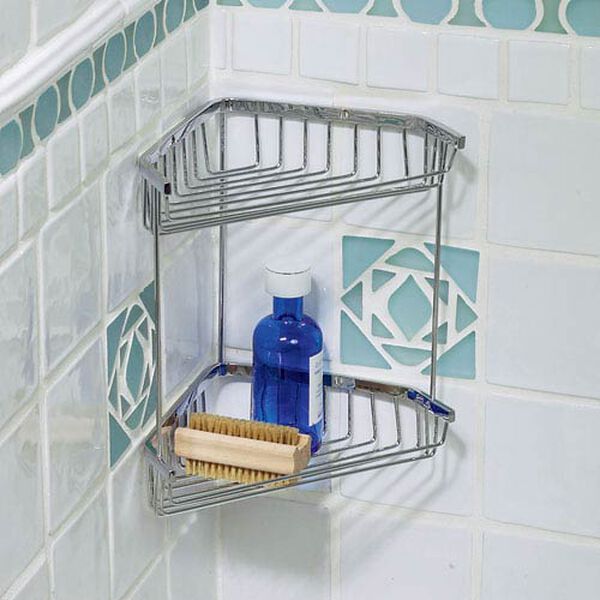 Chrome Corner Shower Basket, image 2