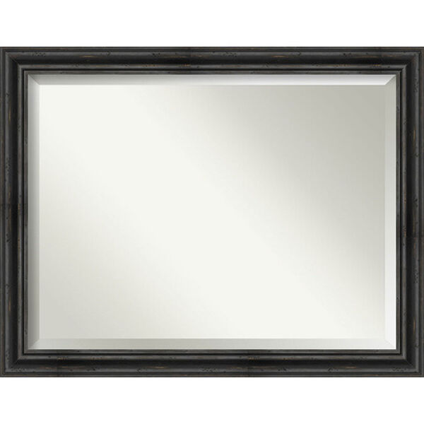 Rustic Pine Black 45-Inch Bathroom Wall Mirror, image 1