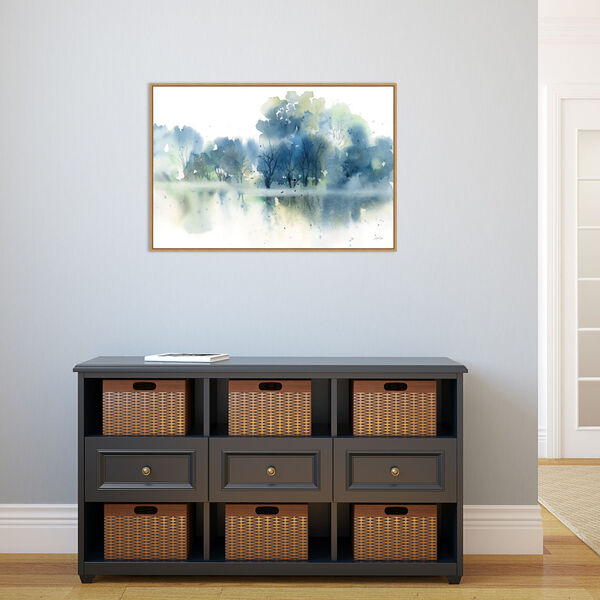 Katrina Pete Brown Trees Reflected in Blue Pond 33 x 23 Inch Wall Art, image 1
