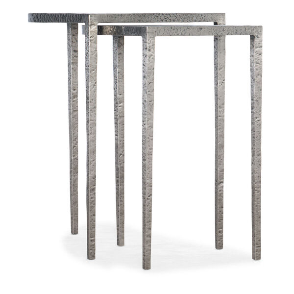 Chapman Pewter Nesting Tables, Set of 2, image 1