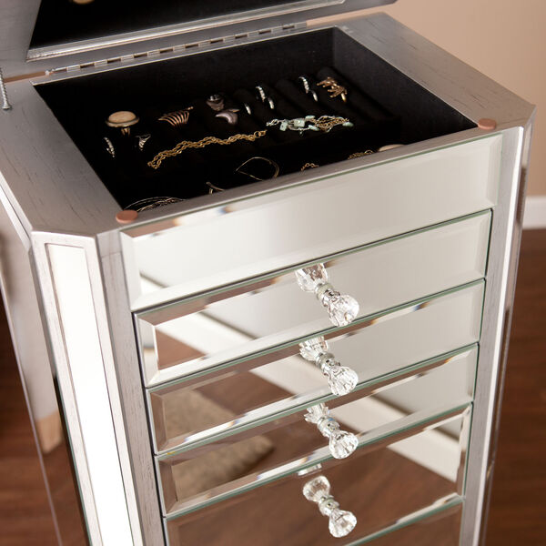 Margaux Mirrored Jewelry Armoire, image 2