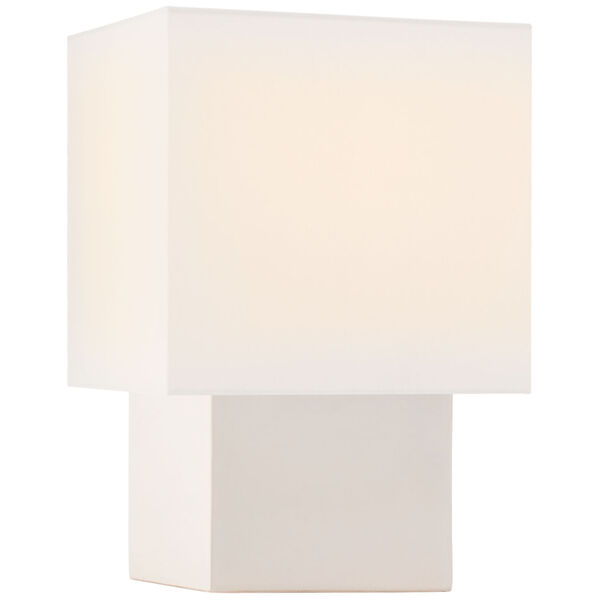 Pari Small Square Table Lamp in Ivory with Linen Shade by Kelly Wearstler, image 1