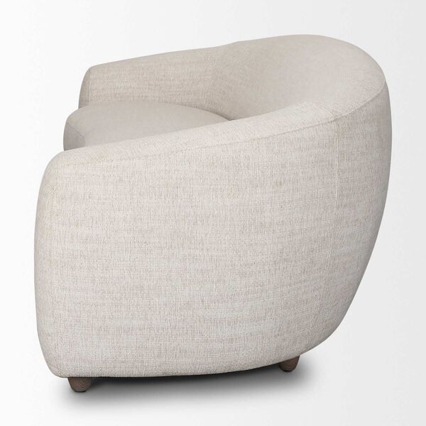 Valentina Oatmeal Upholstered Curved Sofa, image 4