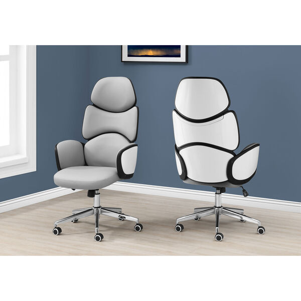 White 25-Inch Office Chair, image 2
