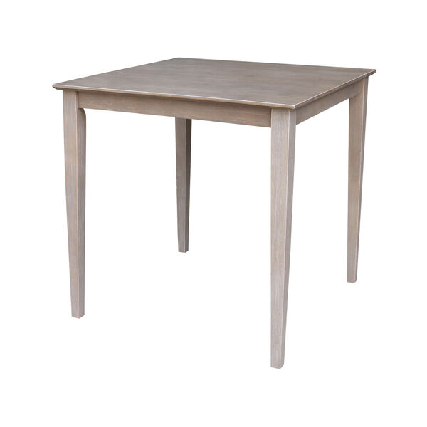 Washed Gray Taupe 36-Inch Counter Height Table with Four Counter Stool, Five-Piece, image 3