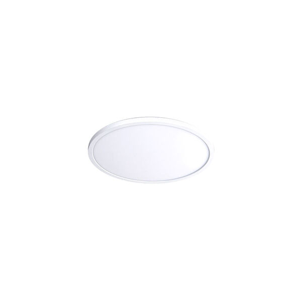 White 7-Inch 3000K LED ADA Round Flush Mount, image 1