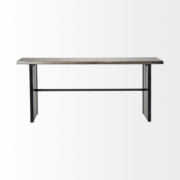 Ledger II Medium Brown Live-Edge Wooden Console Table, image 2