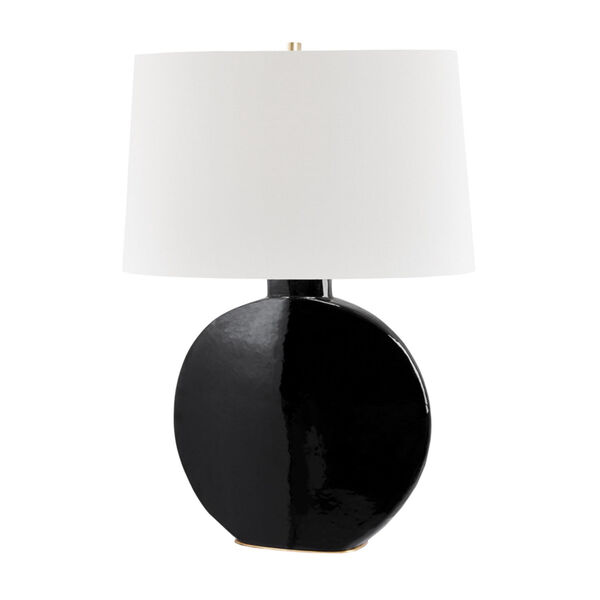 Kimball Aged Brass and Black One-Light Accent Table Lamp, image 1