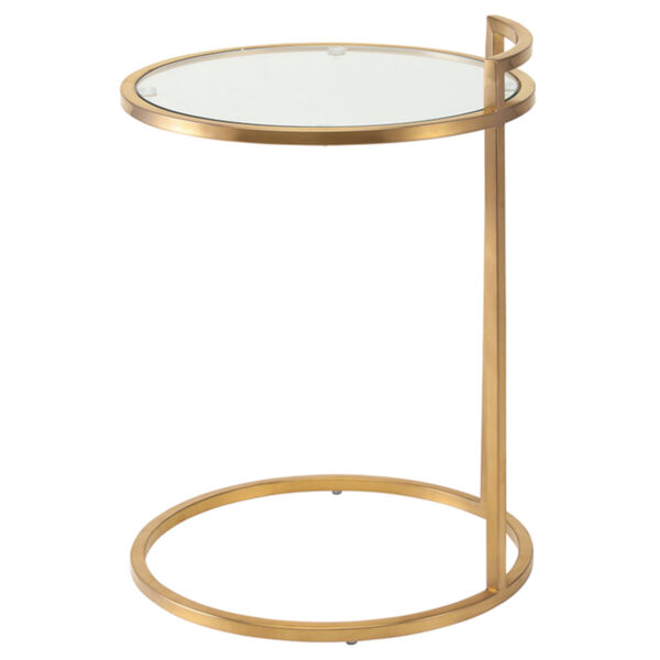 Lily Brushed Gold Side Table, image 3