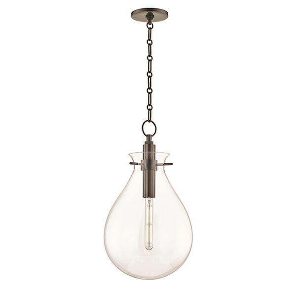 Delta Old Bronze Clear Glass LED Pendant, image 1