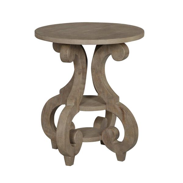 Tinley Park Dove Tail Grey Round Accent End Table, image 1