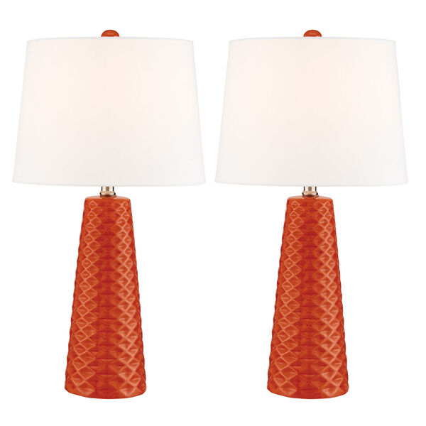 Muriel Orange Two-Light Table Lamp, Set of Two, image 1