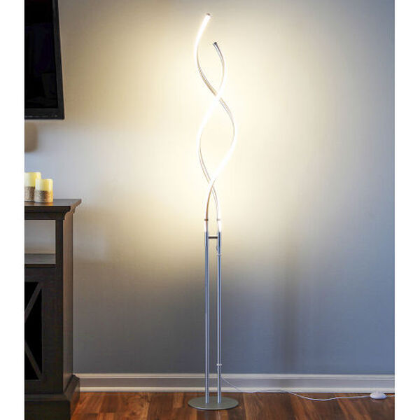 Embrace Silver Two-Light Integrated LED Floor Lamp, image 6