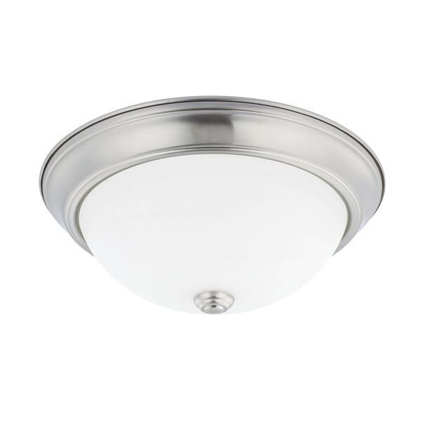 Ceiling Brushed Nickel 13-Inch Two Light Flush Mount, image 1