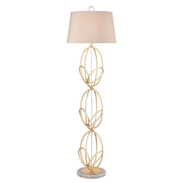 Morely Gold Leaf 63-Inch One-Light Floor Lamp, image 1