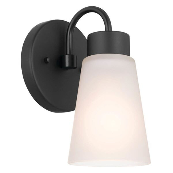 Erma Black One-Light Wall Sconce, image 1
