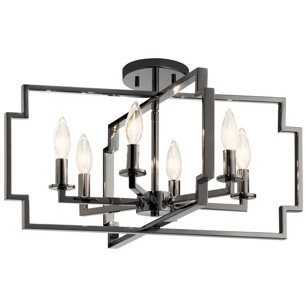 Downtown Midnight Chrome Six-Light Chandelier, image 5
