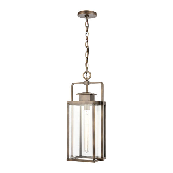 Crested Butte Vintage Brass One-Light Outdoor Pendant, image 1