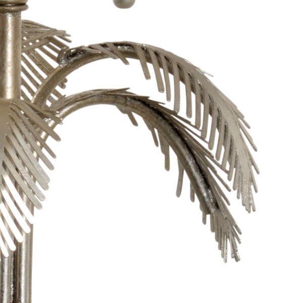 Silver Two-Light Fine Palm Table Lamp, image 4