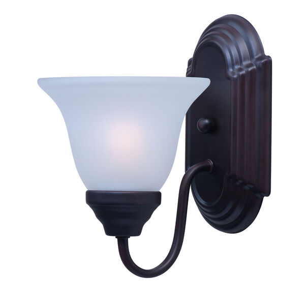 Essentials - 801x Oil Rubbed Bronze One-Light Bath Fixture with Frosted Glass, image 1