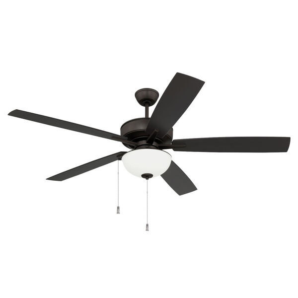 Super Pro Espresso 60-Inch LED Ceiling Fan with White Frost Glass, image 6