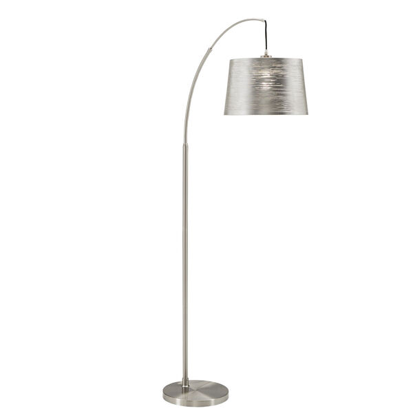 Quinn Polished Nickel One-Light Arched Floor Lamp, image 1