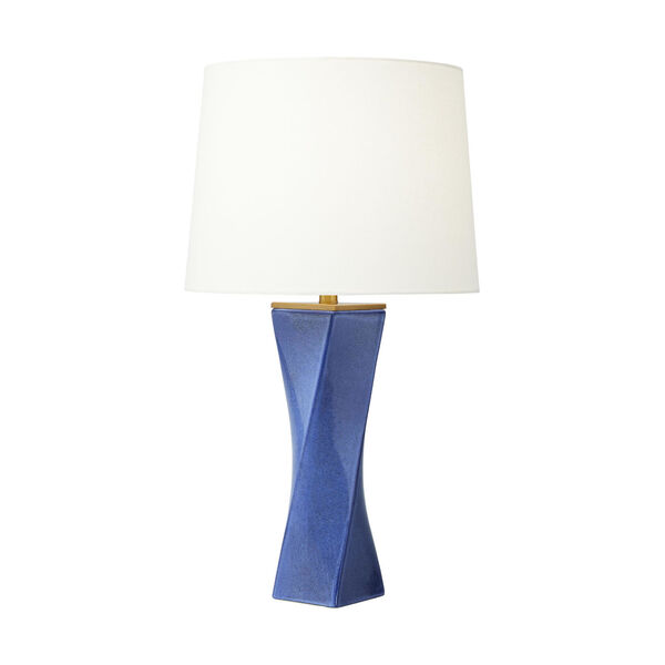 Lagos Frosted Blue One-Light Table Lamp, image 1